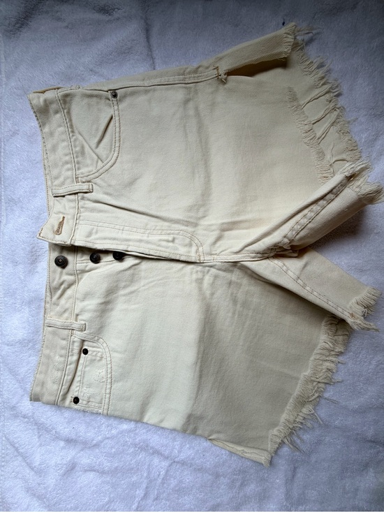We The Free Pants - We The Free Cream High-Rise Button-Front Shorts